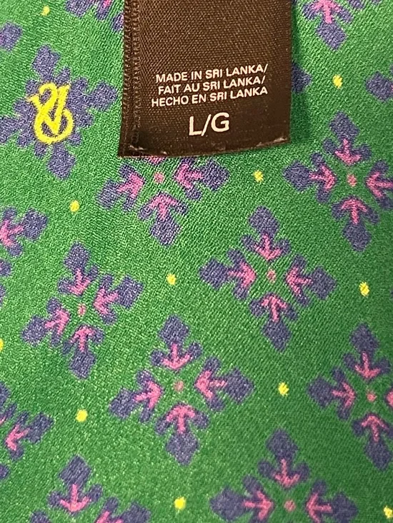 Victoria’s Secret Satin Pajama Set Women’s L Green Boyfriend PJs - Picture 7 of 7